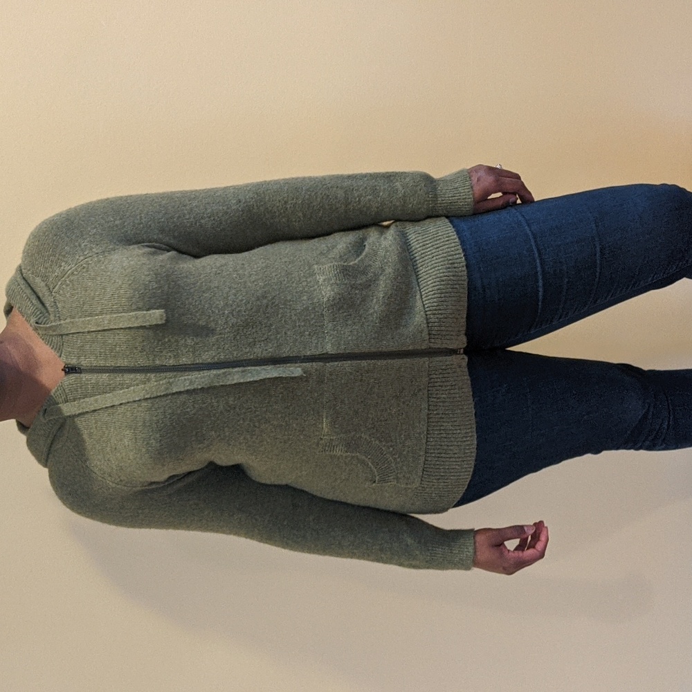 Torrid Soft Green Zip Up Hooded Sweater with Pockets - Picture 1 of 3